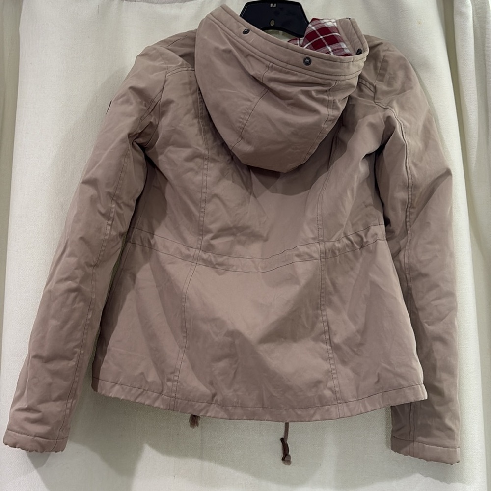 Hollister Tan Utility Jacket with Standing Collar - Picture 2 of 3